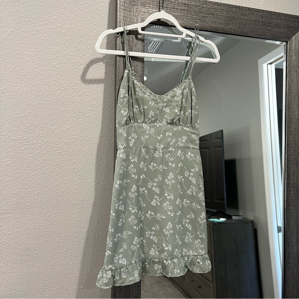 Abercrombie & Fitch Green Floral Mini Dress